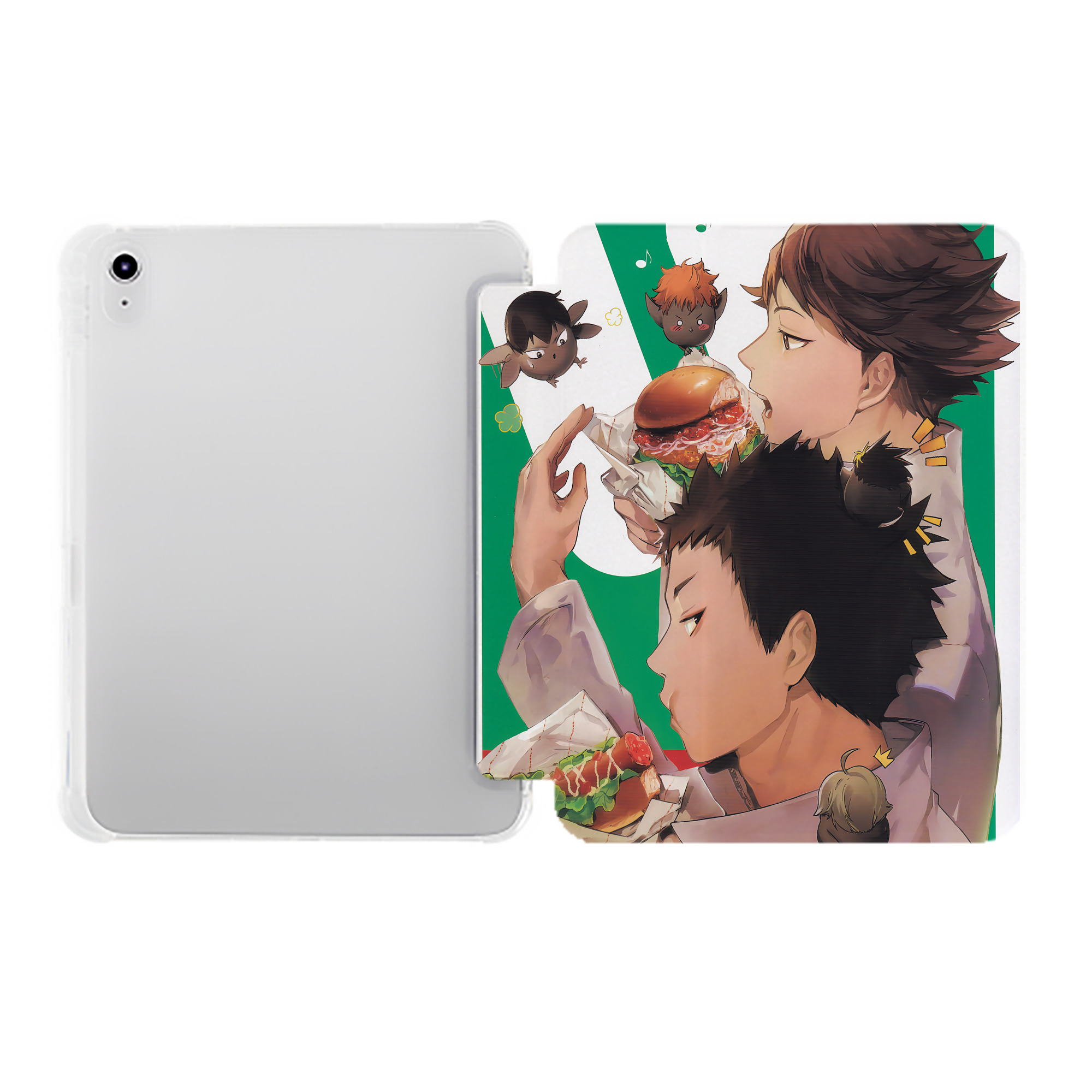 （画像用） ハイキュー!! Haikyu!! IPad ケース ペン収納付き 三つ折りスタンド PUレザー×シリコン 対応機種9.5/10.5/10.9インチ